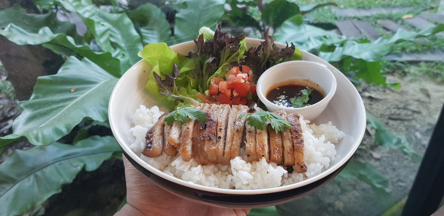 ข้าวคอหมูย่าง